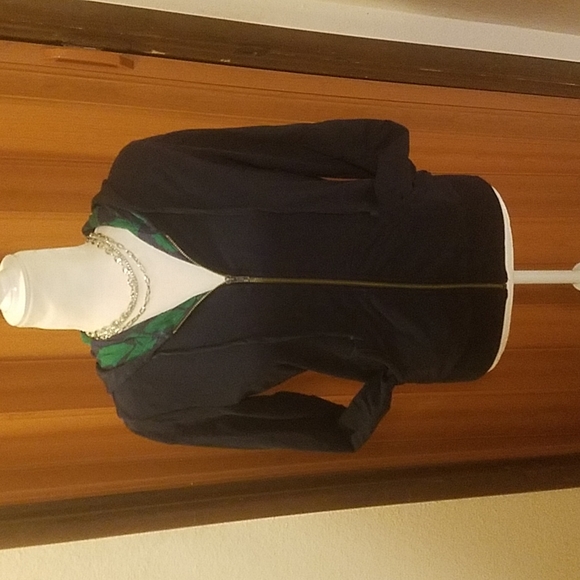 NAVY BLUE HOODY SWEATSHIRT - Picture 2 of 5